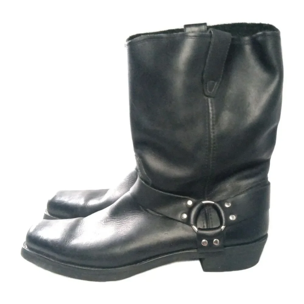 Dingo Dean Harness Boots Men's Size 16 D Black Leather 11-inch DI19057